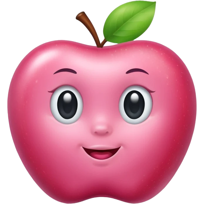 baby pink colored apple emoji