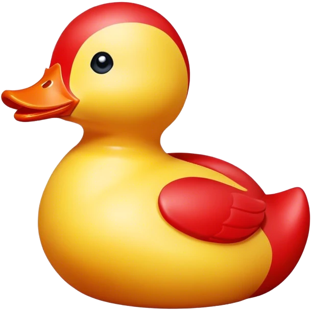 Red rubber duck emoji