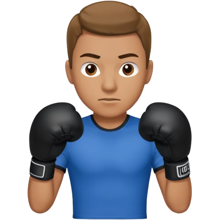   آدمی که بکس میکنه بالباس ابی دستکش مشکی مرد باشه emoji