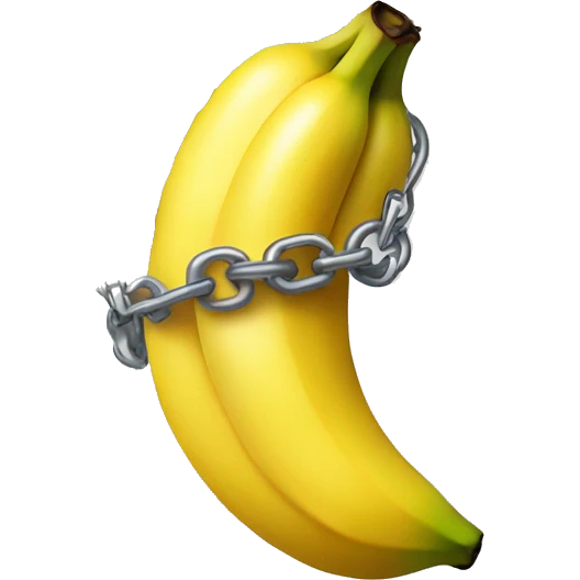 Banana wrapped in chain emoji