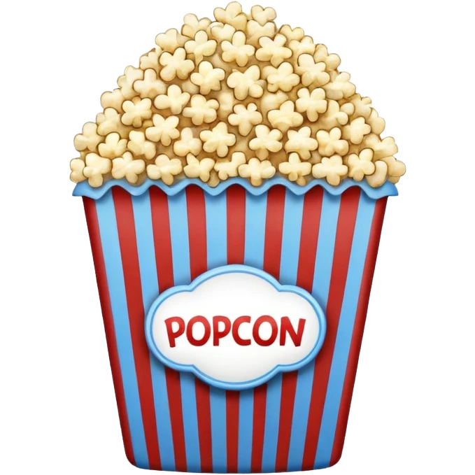 Popcorn blue emoji