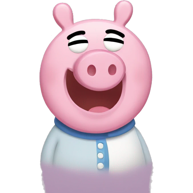 Peppa pig character making a disgusted face emoji