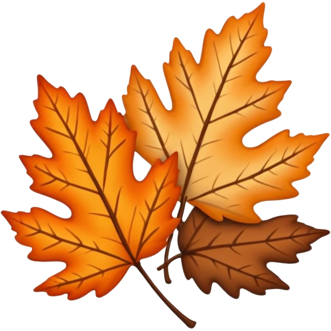 A kawai sticker autumn leaves around it, cozy fall colors (orange, brown, beige), playful and modern style, glossy finish, minimalistic but expressive, symbolizing a Fall Reading Challenge. emoji