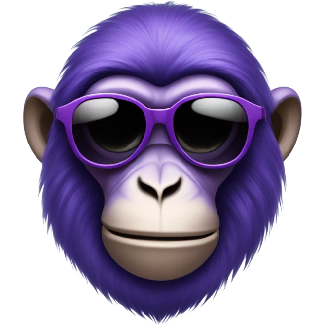 Purple monkey with sunglasses  emoji