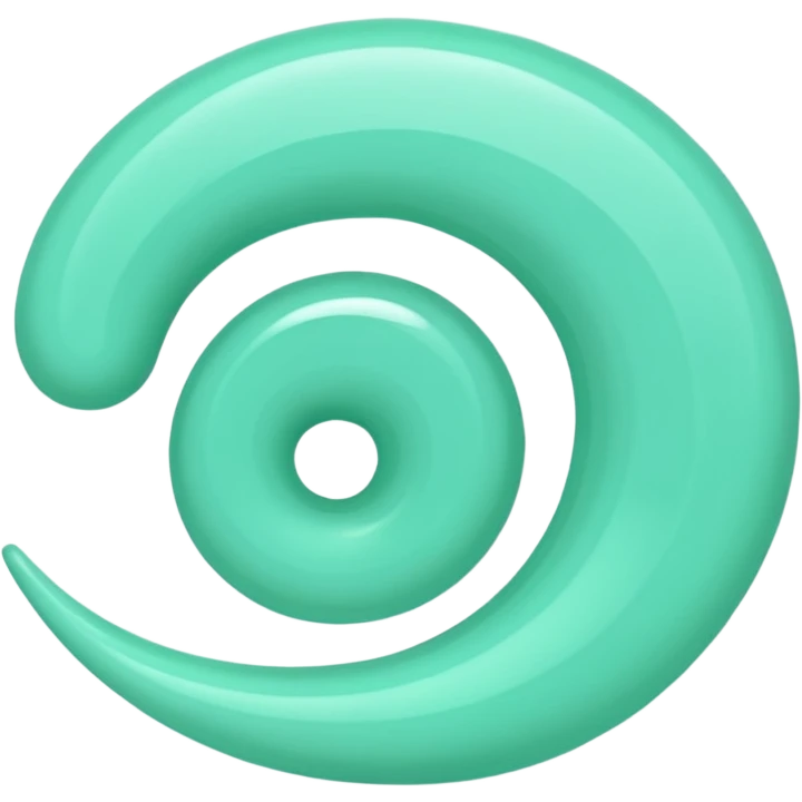 Mint green swirl emoji