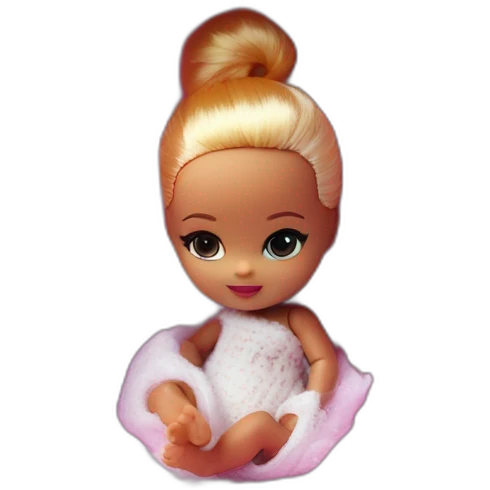 Newborn barbie in box photo session emoji