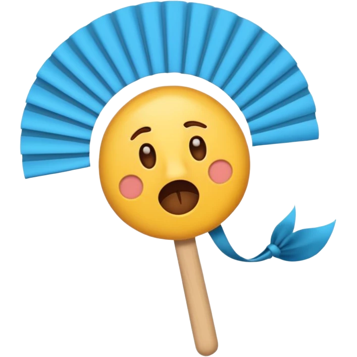 Create a shit emoji being thrown from a fan, like "shit in the fan" expression emoji