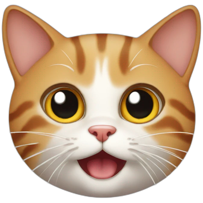 Surprised cat emoji