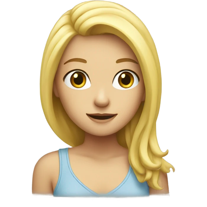 blonde girl by the window emoji