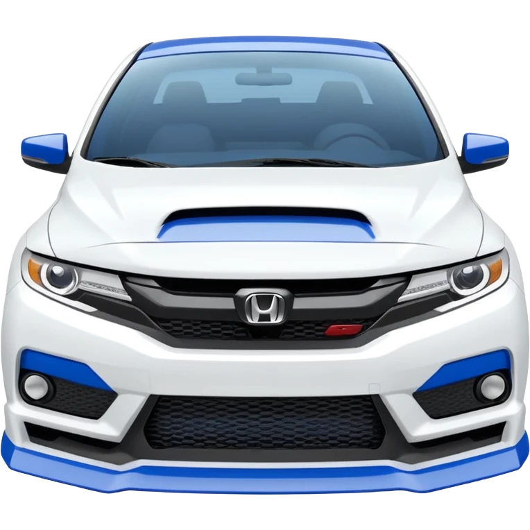 8th gen honda si white with blue spoiler emoji