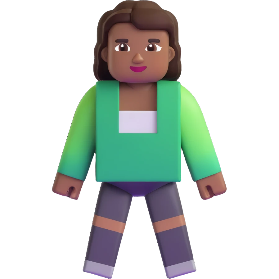 Nicole Byer as a Minecraft character emoji