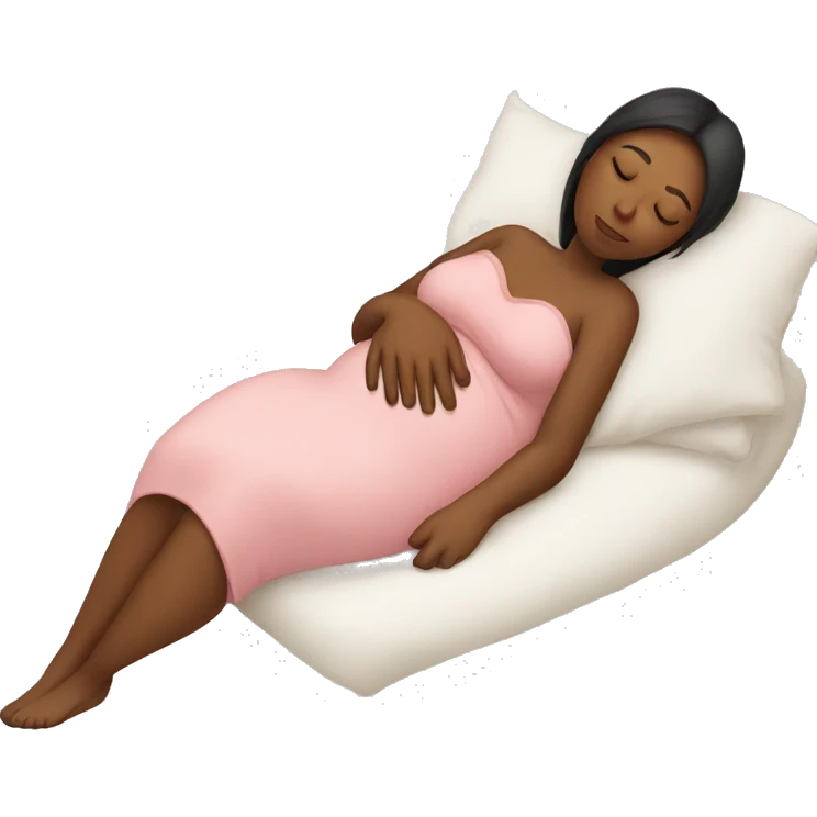 Pregnant woman napping emoji
