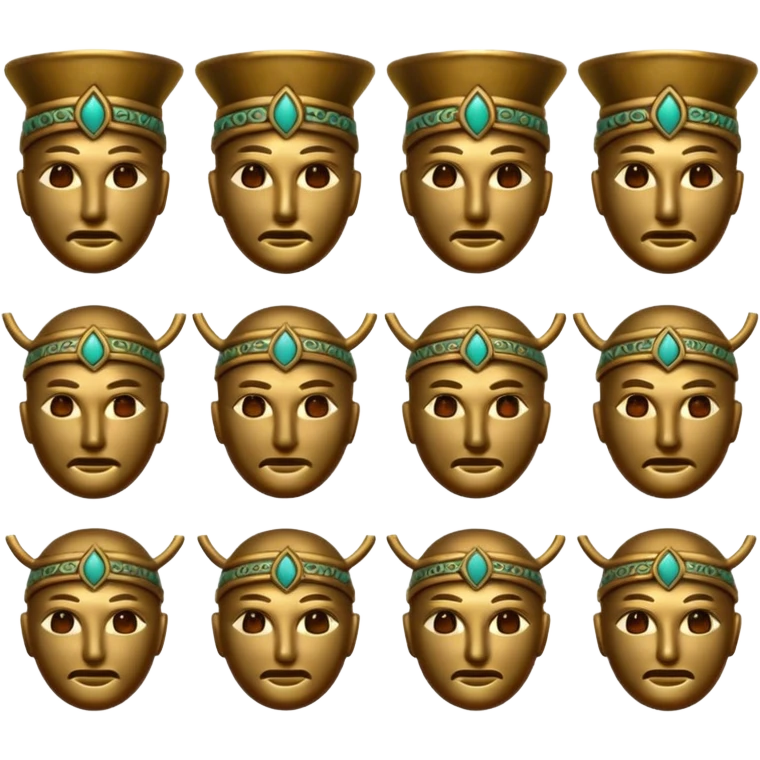 sanxingdui bronze man emoji set emoji