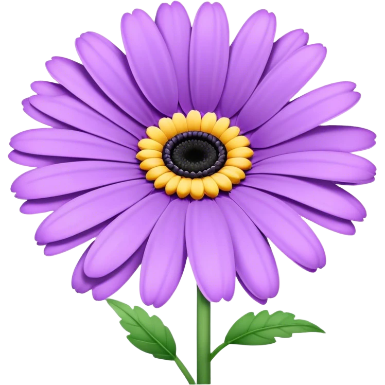 single Lavender Gerbera Daisy, straight stem emoji