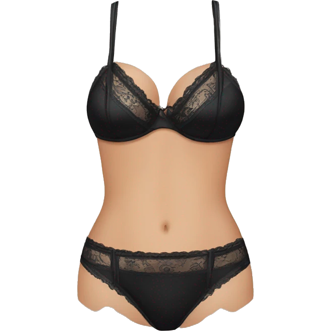 Black lingerie set emoji