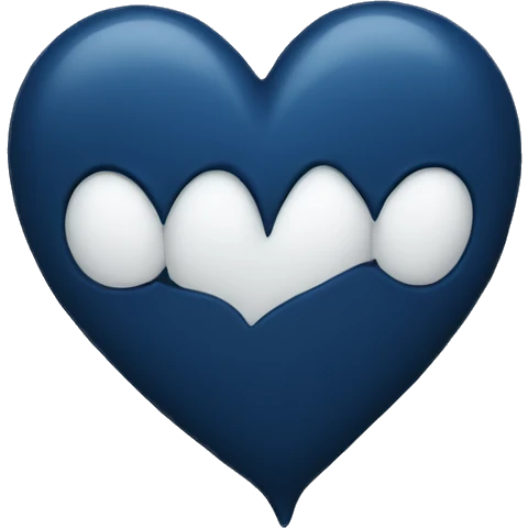 Dark blue heart emoji