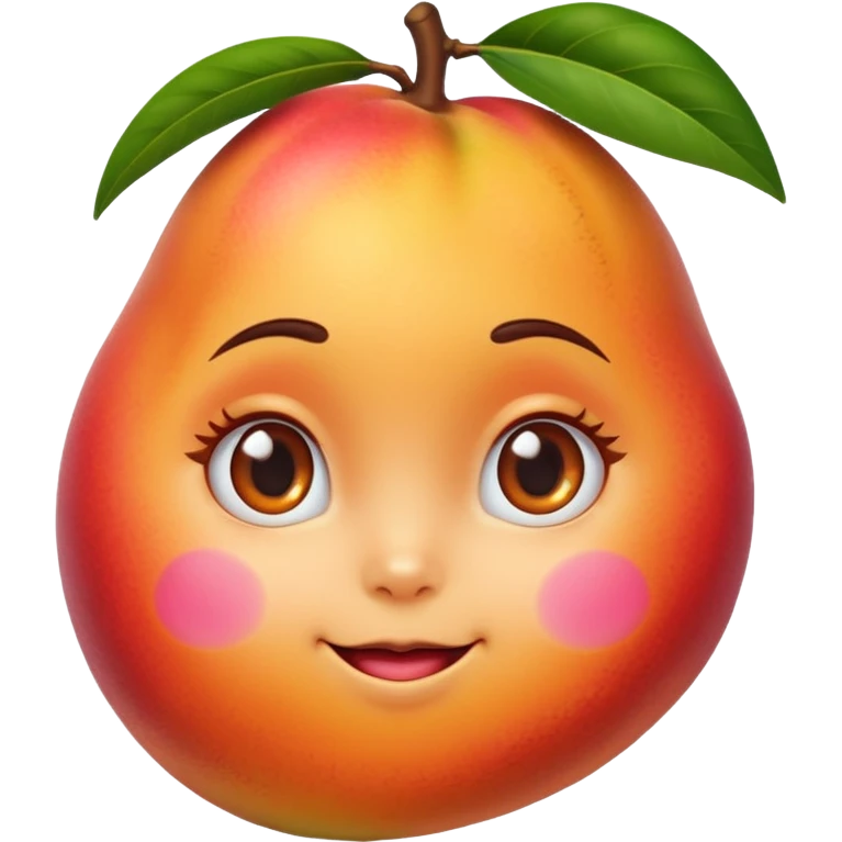 Cute female mango emoji