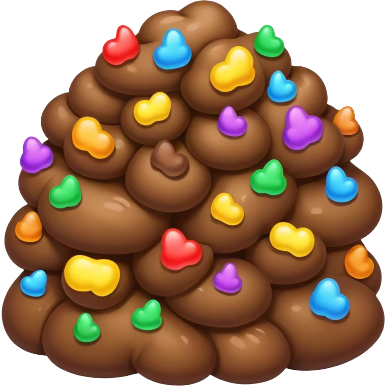 Rainbow poop  emoji