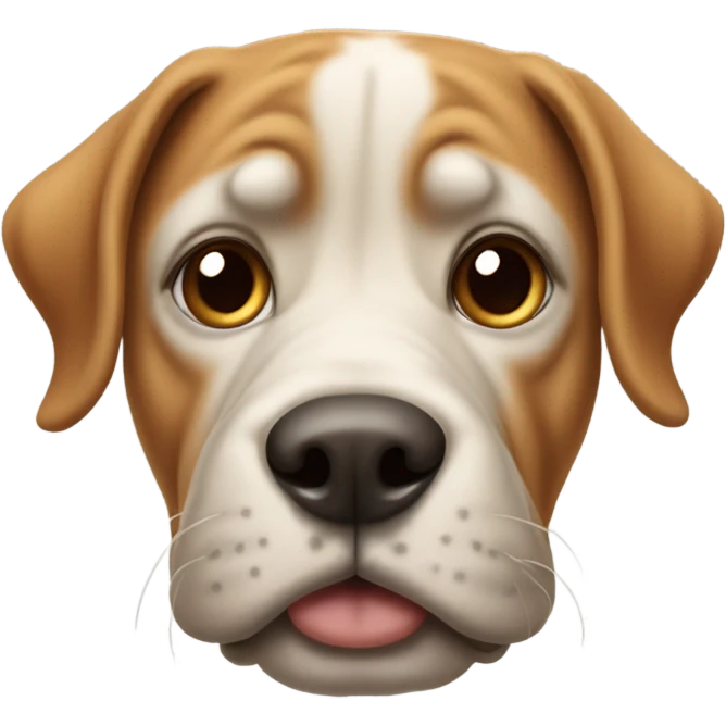 dog with wrinkly human nose emoji