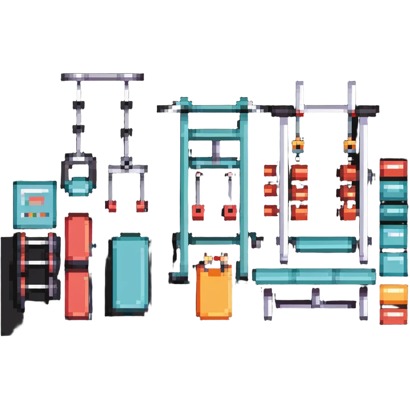 Gym fitness center with exercise equipment emoji
