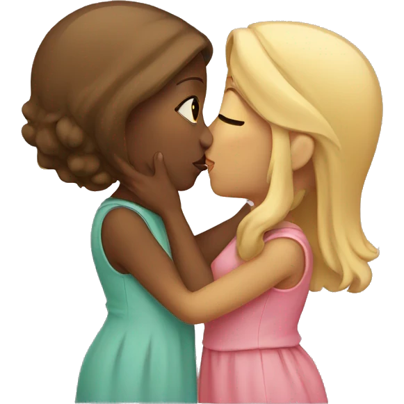 Two kissing girls emoji
