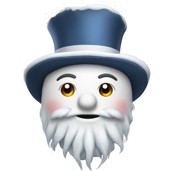 Bonhomme de neige avec un chapeau emoji