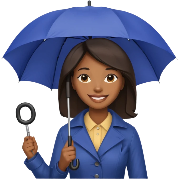 blac woman holding umbrella emoji
