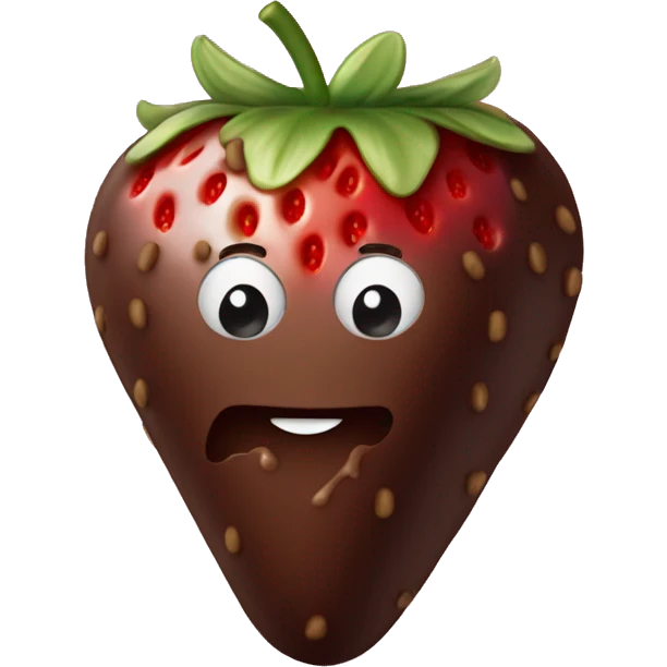 chocolate covered strawberry  emoji
