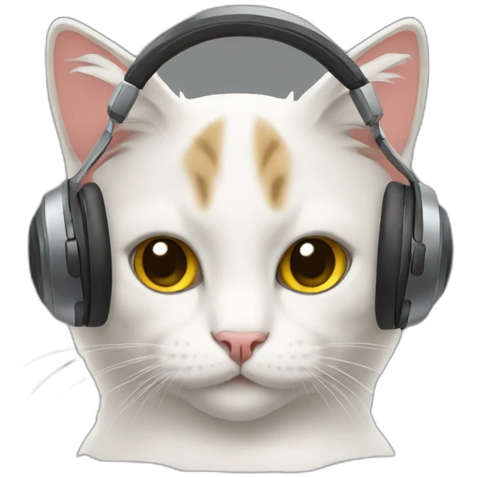 cat with headphones emoji