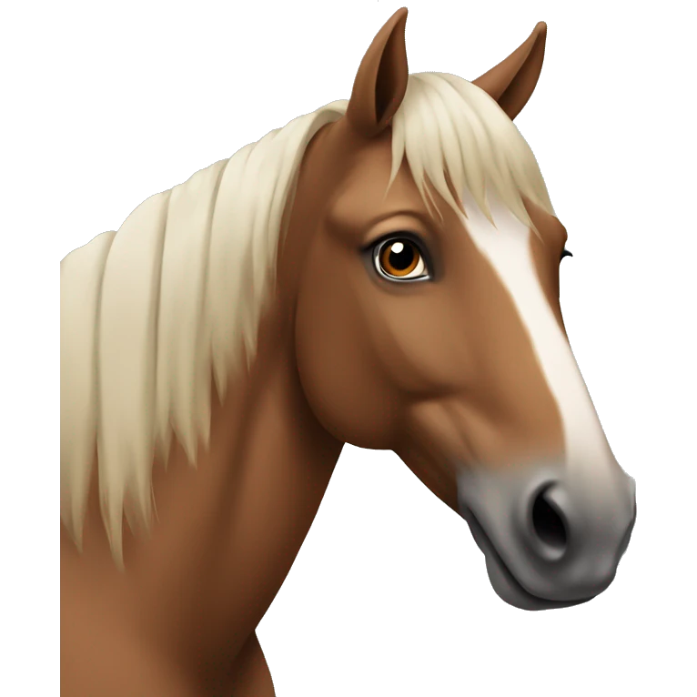 A Horse in Full That Looks Perfect in the Front But Ugly in the back  emoji