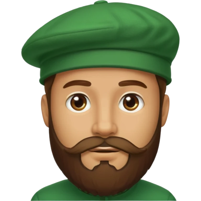 bearded man with green hat emoji