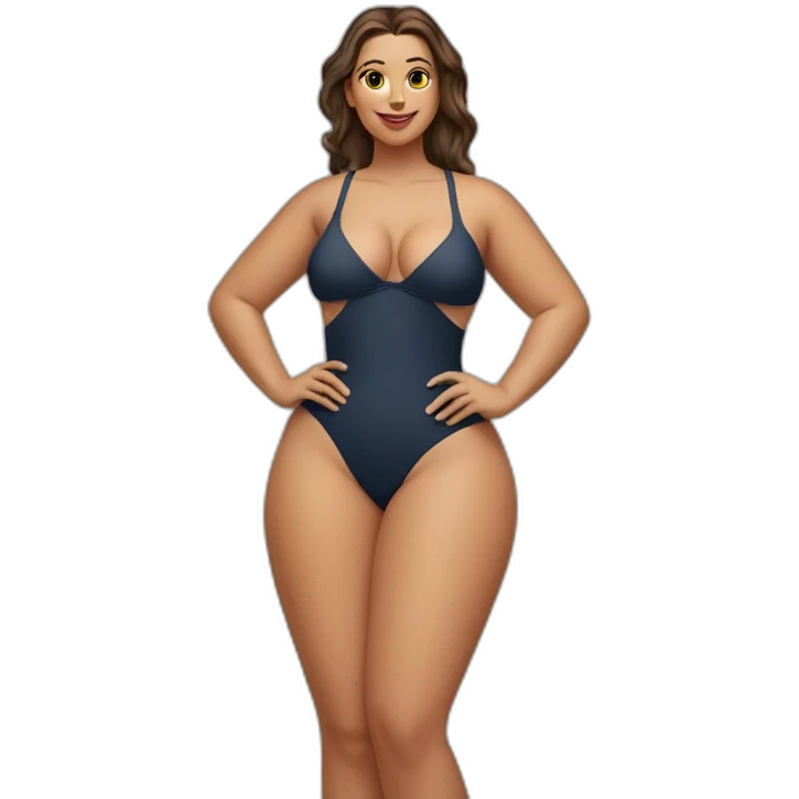 slim-thicc-caucasian-woman-swimsuit-posing-taking-swimsuit-off emoji