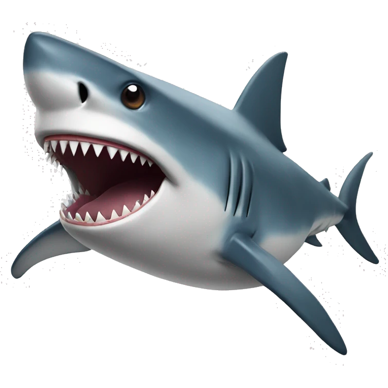 Shark with a human body emoji