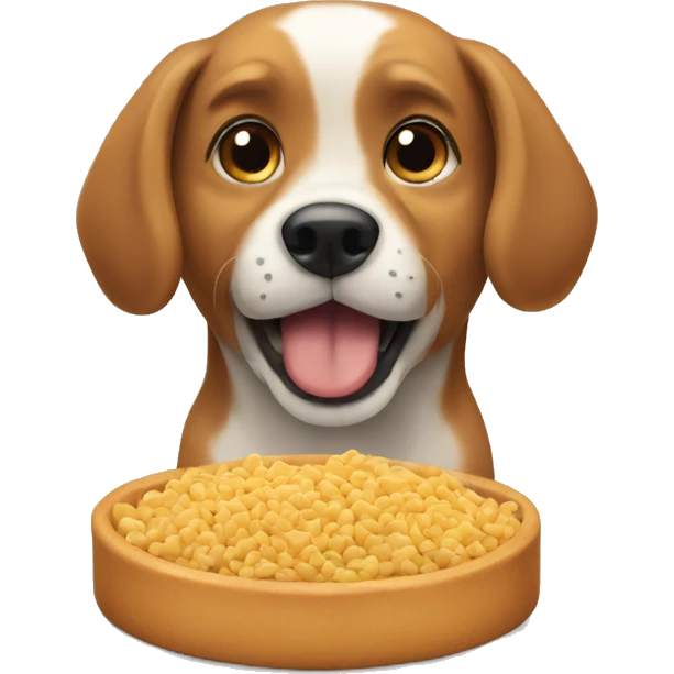 Dog eating food emoji