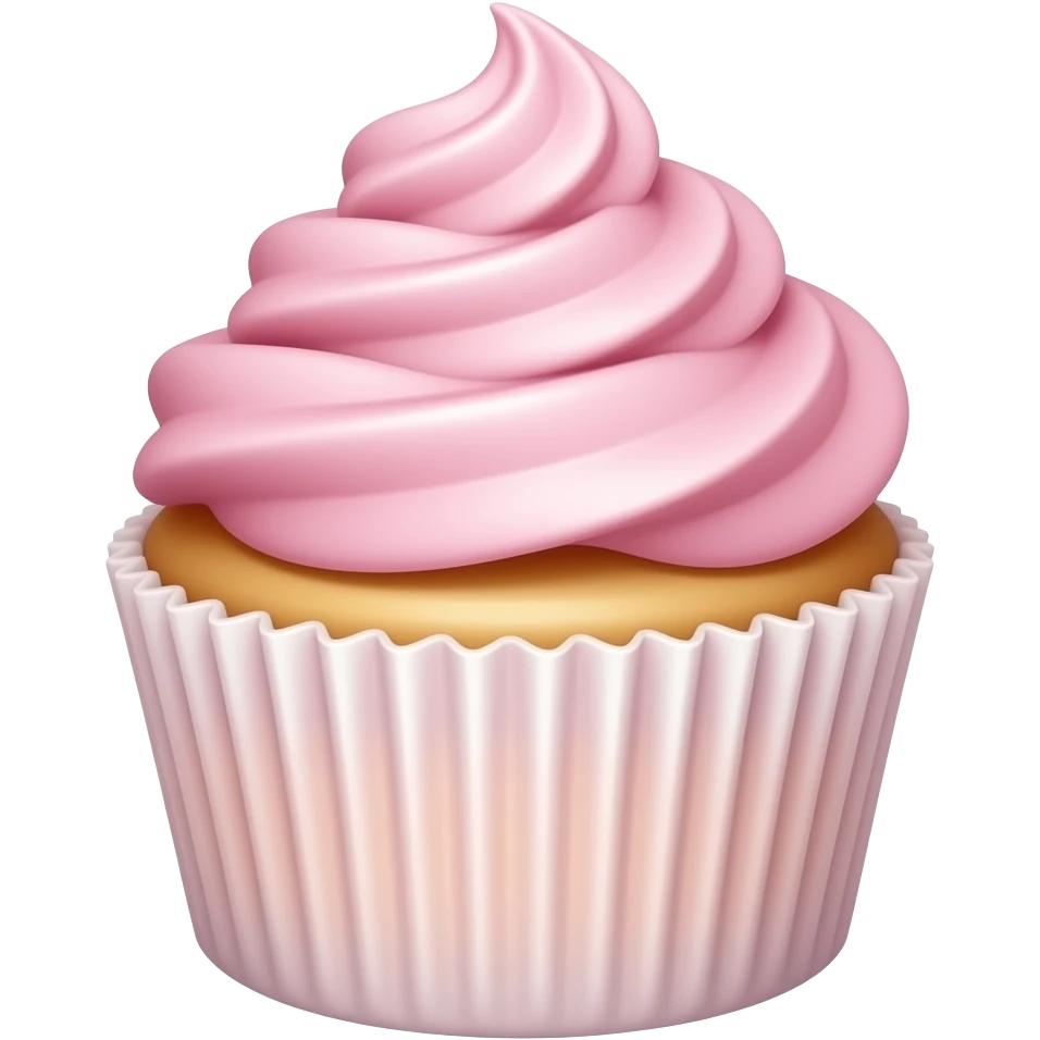 Cupcake with pink icing emoji