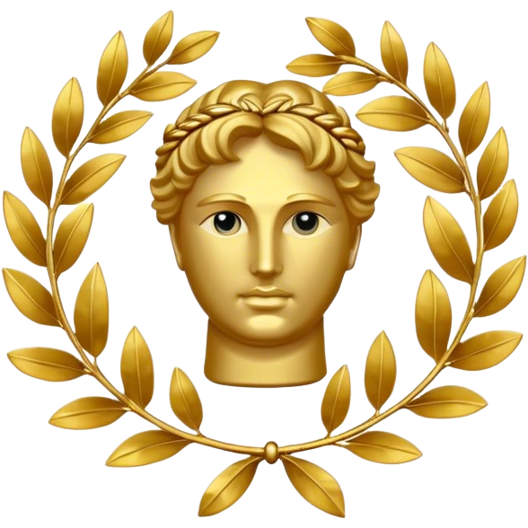 Laurel wreath Alexander golden statue emoji