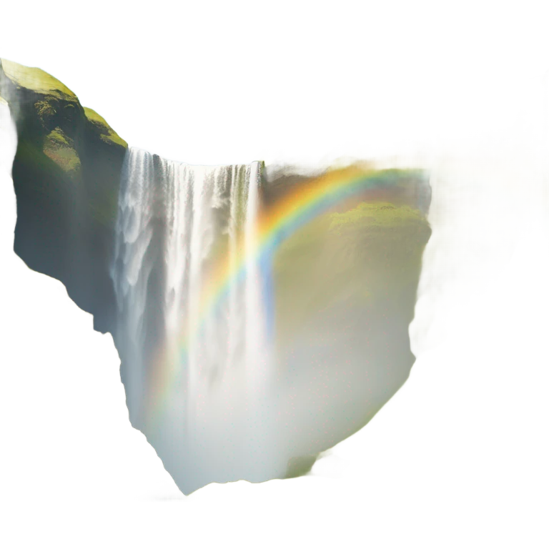 Skogafoss waterfall Iceland  emoji