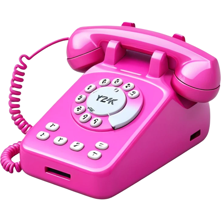 y2k pink phone emoji