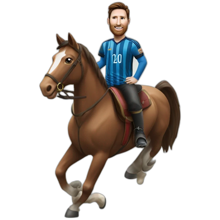 Messi sur un cheval emoji