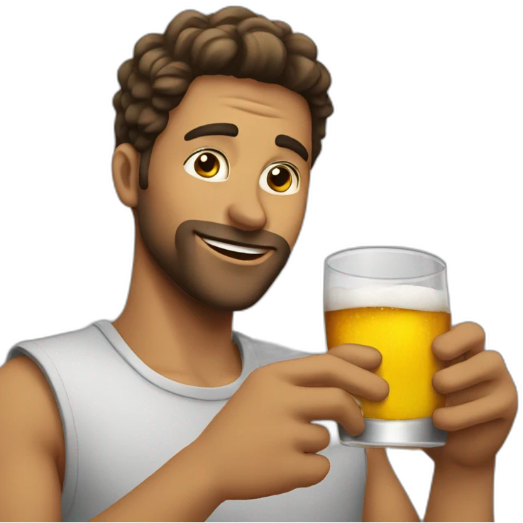 Men who love drink alcohol emoji