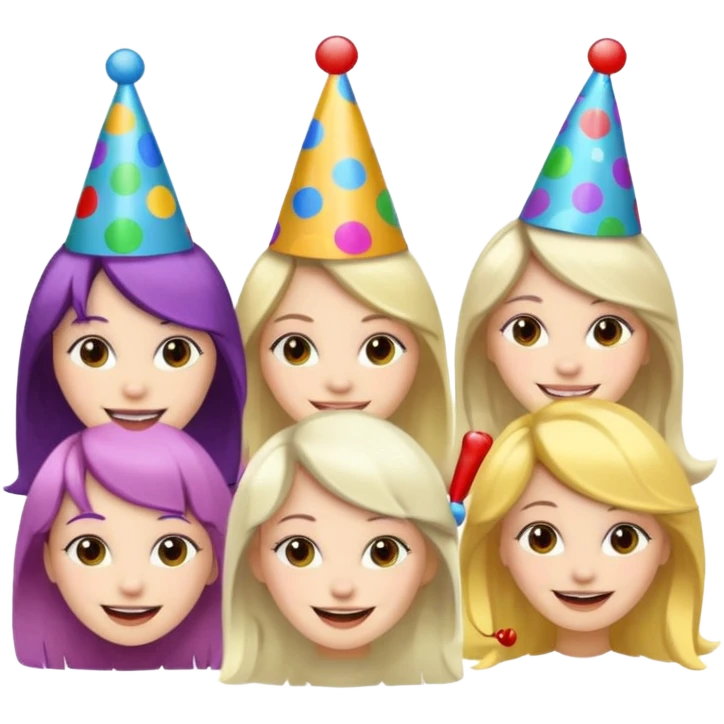 data & insights girls (all white, random hair) emoji