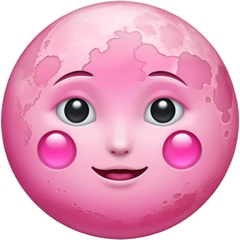 Pink moon with no face emoji