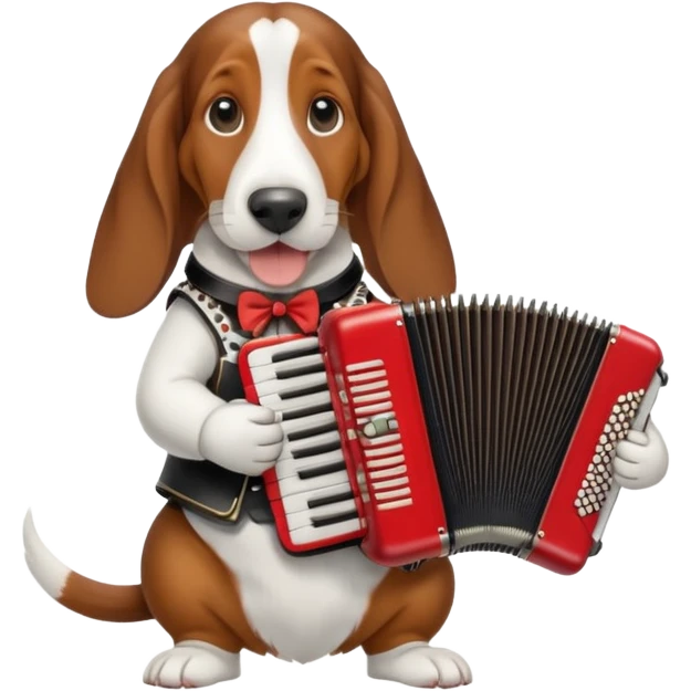 bassethound with accordeon emoji