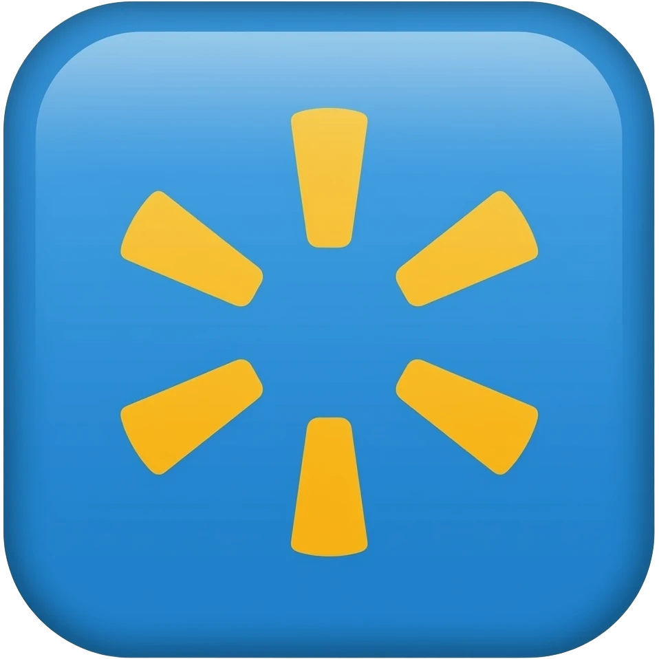 Walmart logo with blue background emoji