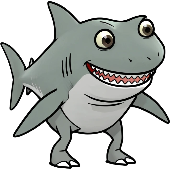 Shark with legs emoji