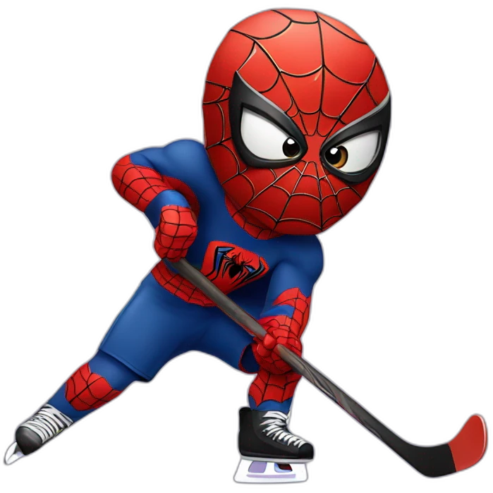 spiderman playing hockey emoji