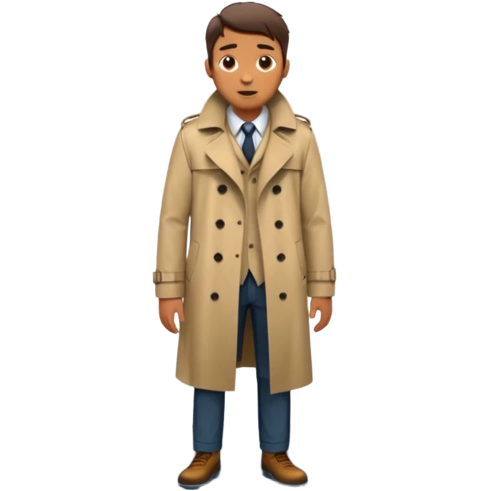 Man in trench coat pissing  emoji