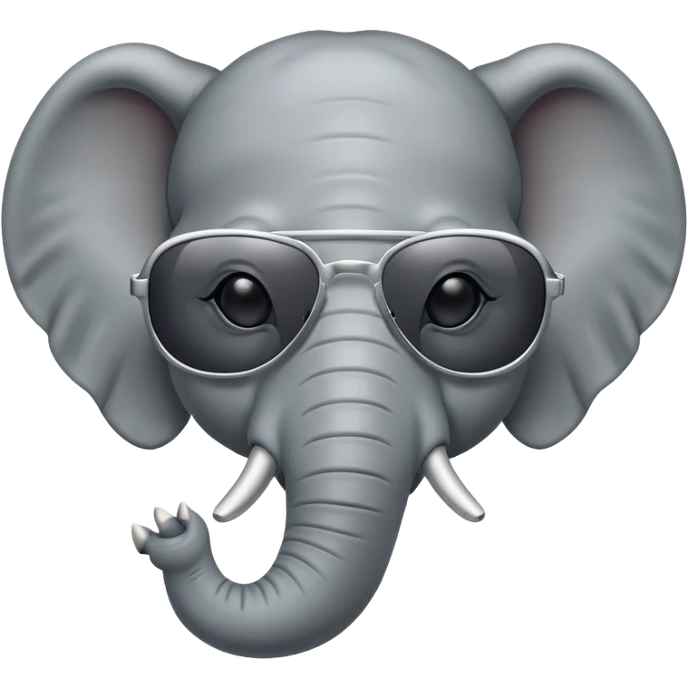 Elephant with sunglasses  emoji