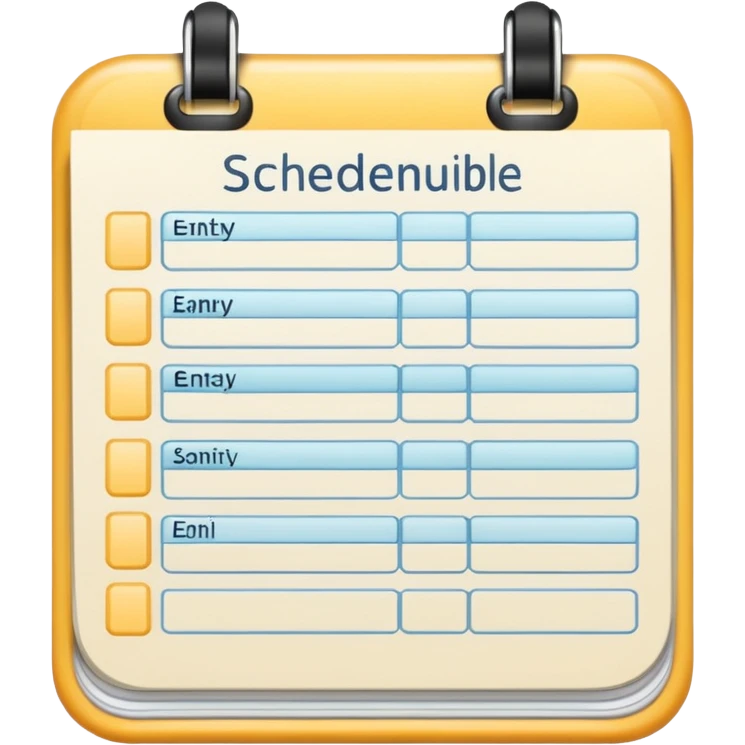 جدول مواعيد emoji