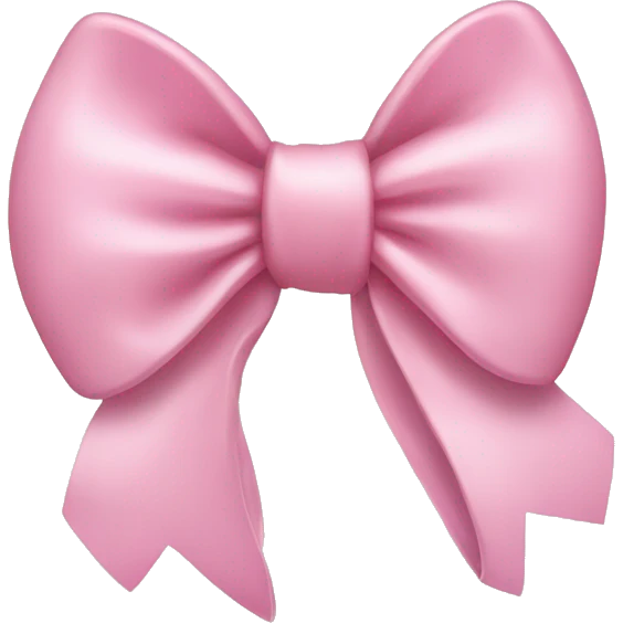 Apple iPhone with light pink bow on it emoji